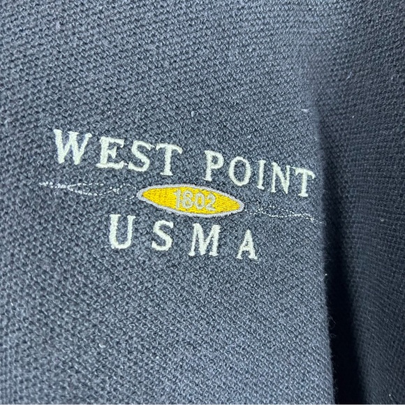 Vintage West Point US Marines Long Sleeve Polo Rugby Shirt Large - Picture 3 of 5